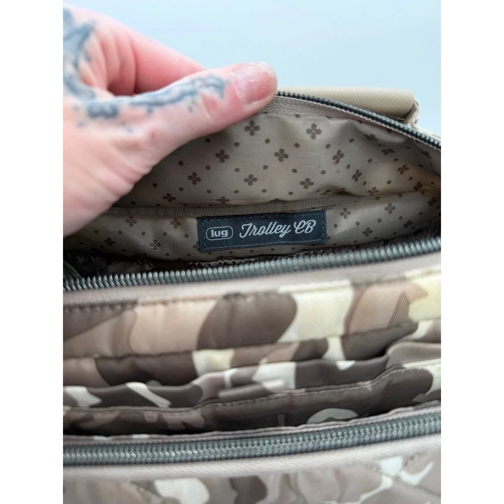 Lug Trolley 2 Crossbody Bag Camo Taupe Unisex Travel Organizer Quilted Bag